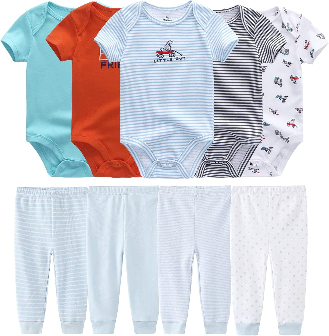 Newborn Baby Clothes Set Short Sleeve Baby Boy Pants Baby Girl Bodysuits Baby Layette Sets