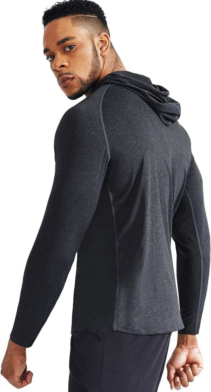 NELEUS Men's Long Sleeve Dry Fit Athletic Hoodie for Workout and Running