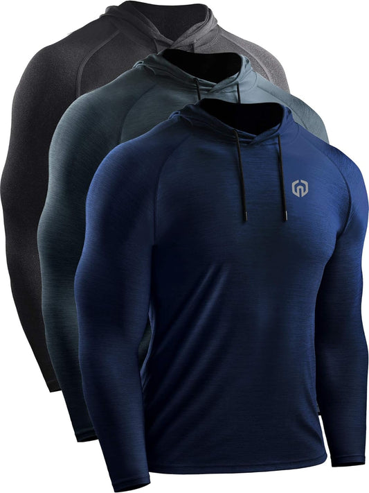 NELEUS Men's Long Sleeve Dry Fit Athletic Hoodie for Workout and Running