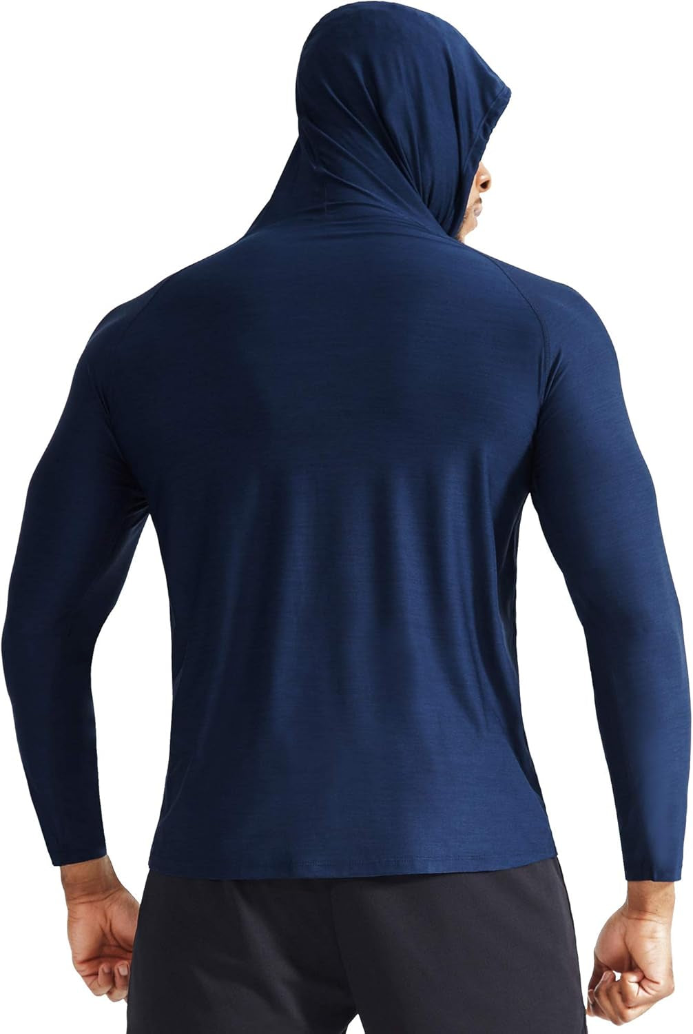 NELEUS Men's Long Sleeve Dry Fit Athletic Shirt with Hood for Workout and Running