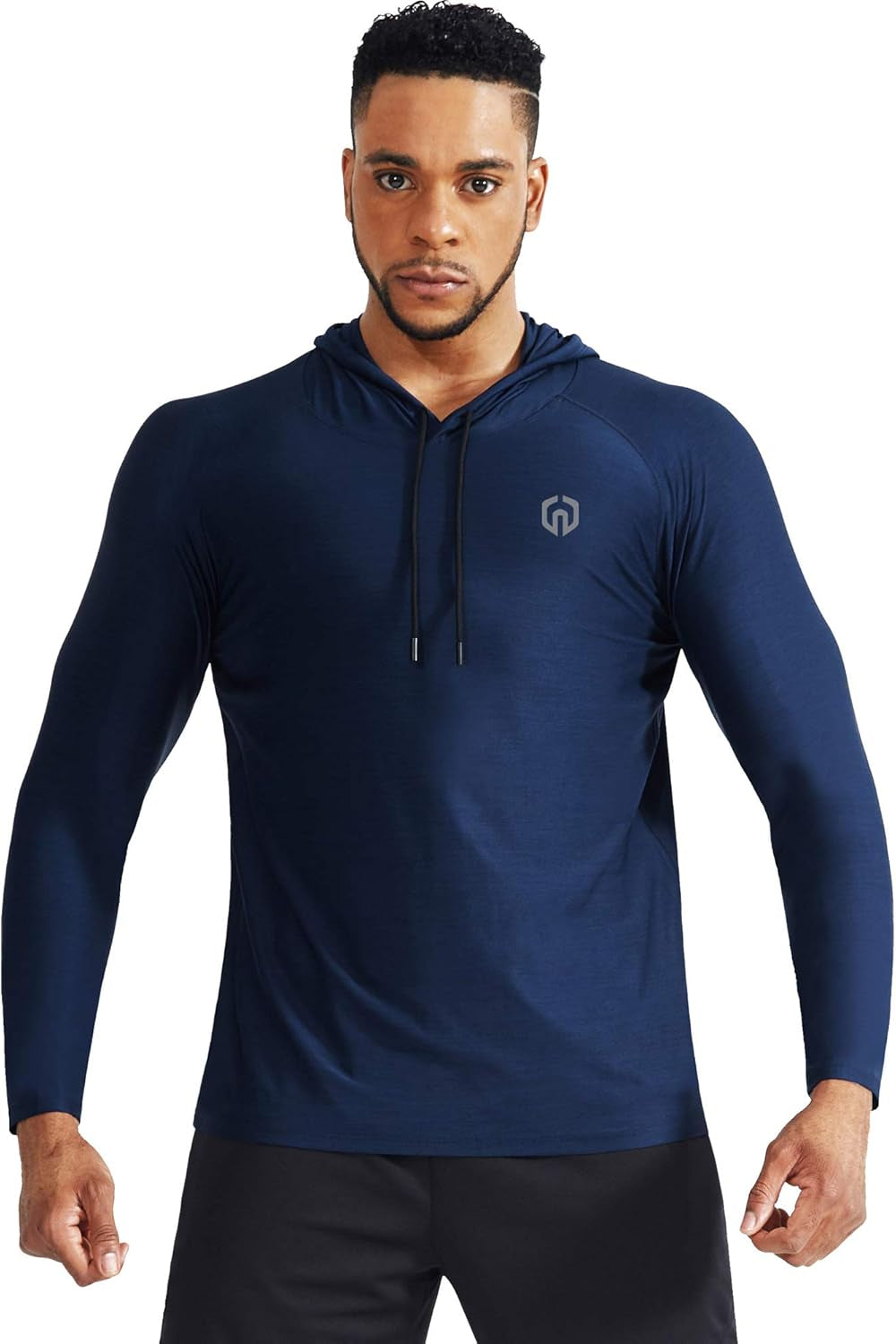 NELEUS Men's Long Sleeve Dry Fit Athletic Shirt with Hood for Workout and Running