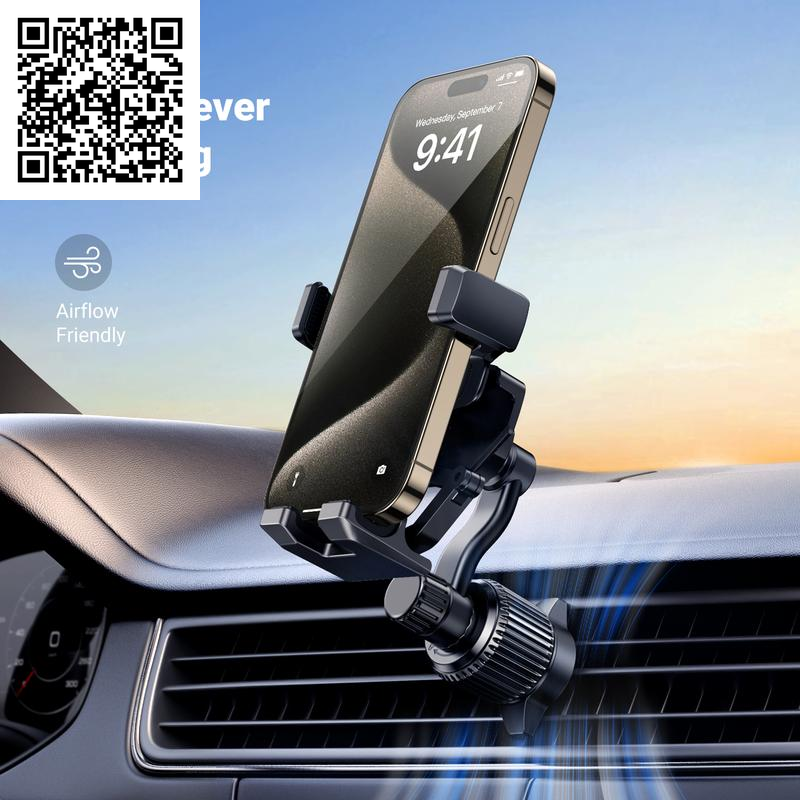 UGREEN Car Phone Holder 360 Degree Rotated Gravity Air Vent Phone Mount, Universal Smartphone Holder, Compatible with Iphone 15, Galaxy S24, 360 Rotation Cellphone