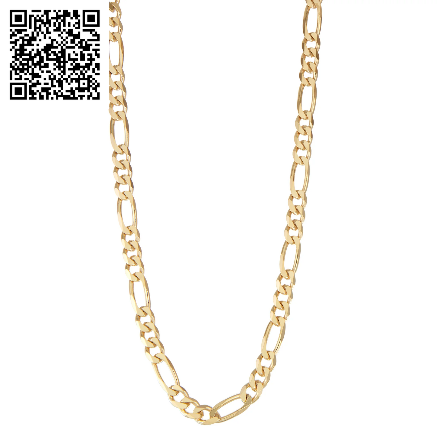 Jordan Blue NYC 14K Gold Plated Sterling Silver Men'S 22" Figaro Chain Necklace