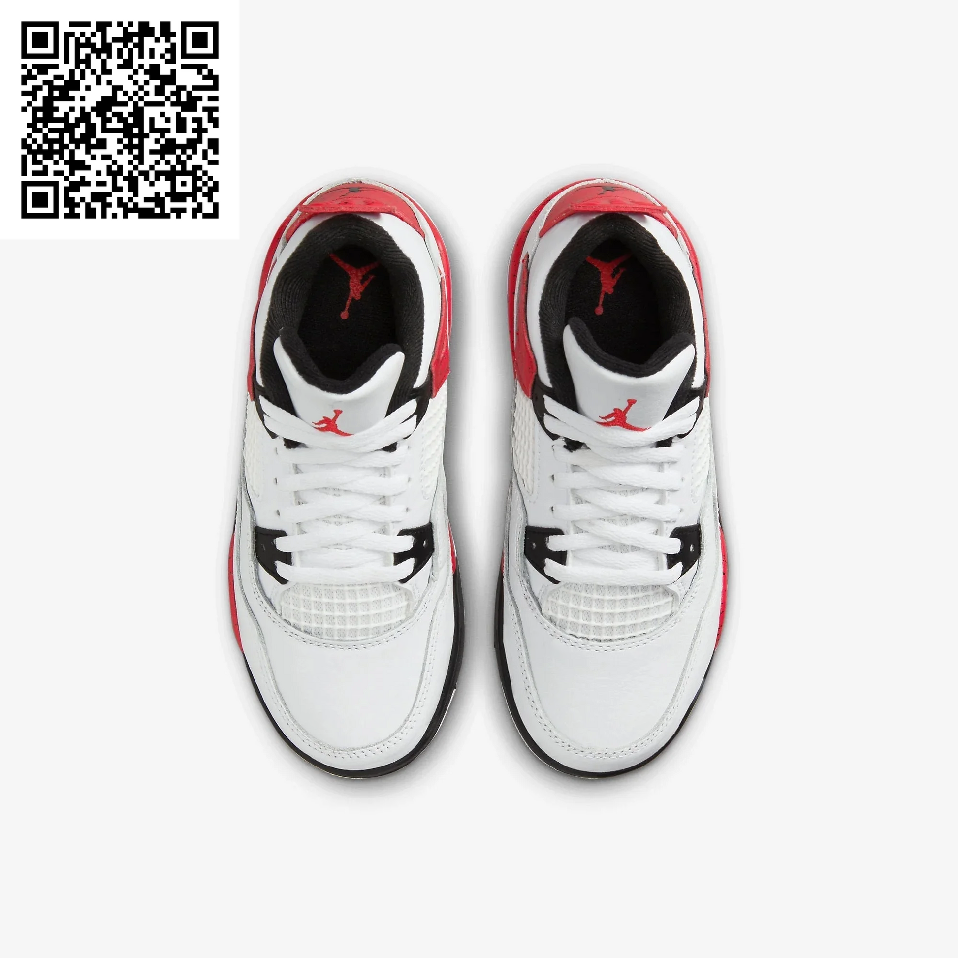 Little Kid'S Jordan 4 Retro White/Fire Red-Black (BQ7669 161) - 13