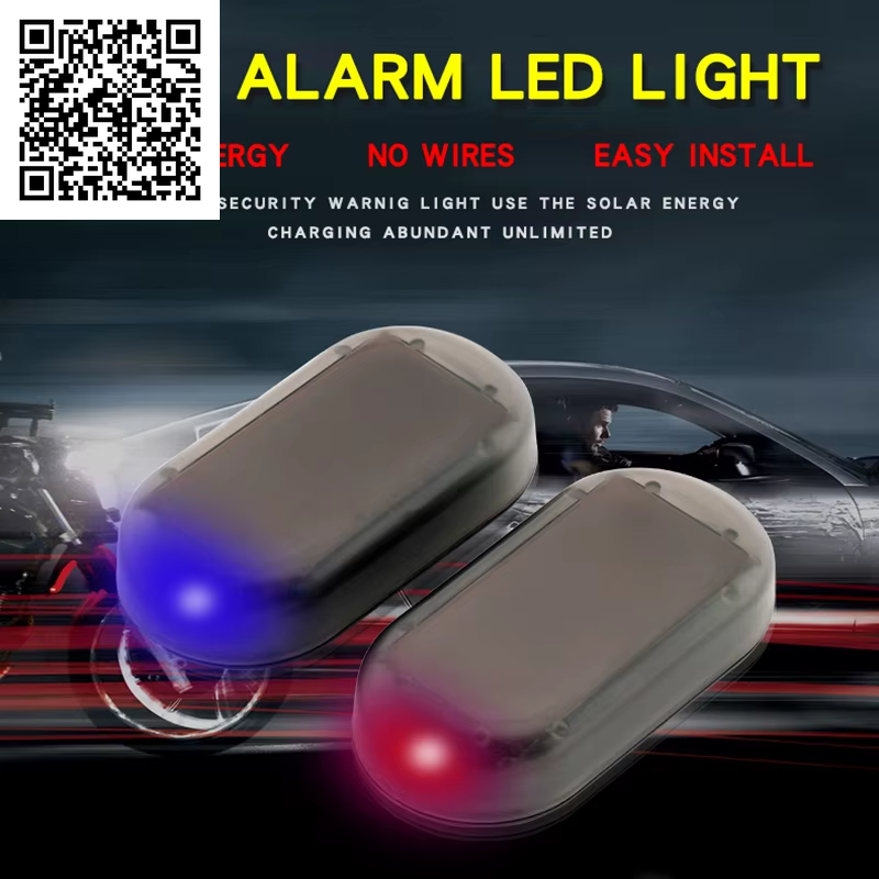 LED Warning Light Fake Solar Power Alarm Lamp Security System Warning Theft Flash Blinking Anti-Theft Caution LED Light Car New