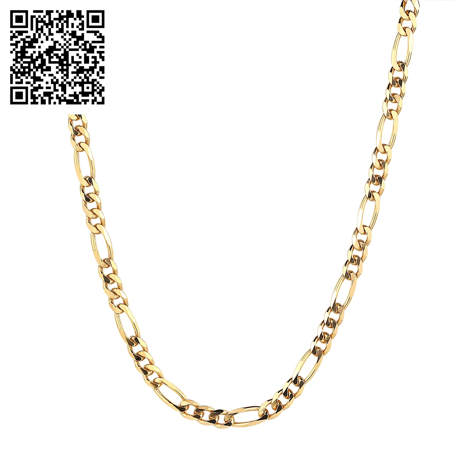 Jordan Blue NYC 14K Gold Plated Sterling Silver Men'S 22" Figaro Chain Necklace