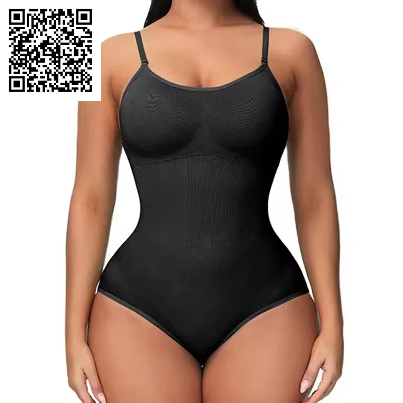 Super Sale V Neck Spaghetti Strap Bodysuit Compression Body Suits Open Crotch Shapewear Slimming Body Shaper Smooth Out Bodysuit