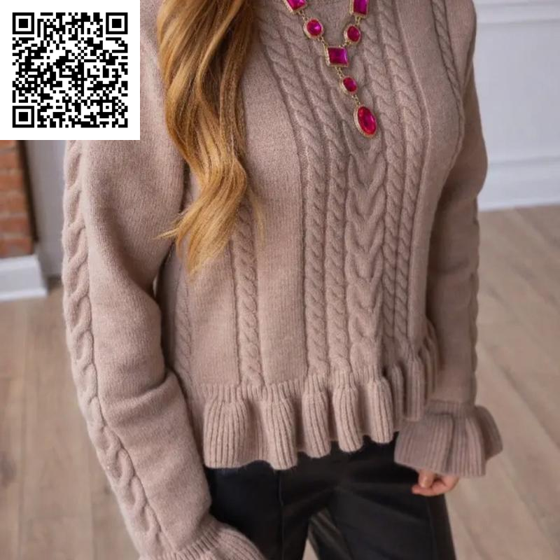 Bring the Warmth Sweater in Tan