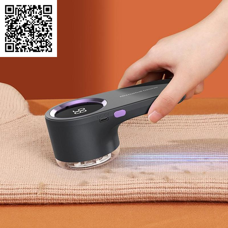 USB Rechargeable Electric Lint Remover, Portable Handheld LED Display Hairball Remover, Household Cleaning Tool for Clothes, Bedding, Furniture, Sofa