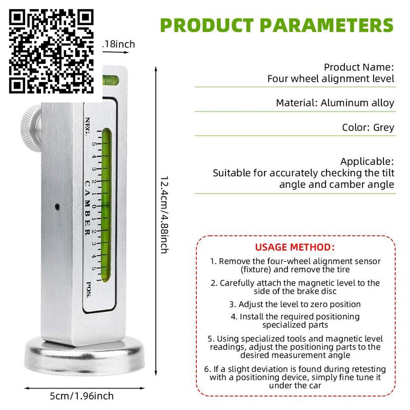 Universal Automotive Adjustable Magnetic Gauge Tool, Camber Castor Strut Wheel Alignment Tools for Car Vehicle Truck RV Tire, Wheel Gauge, Camber Alignment Tools, Camber Gauge, Car Gadgets for Men