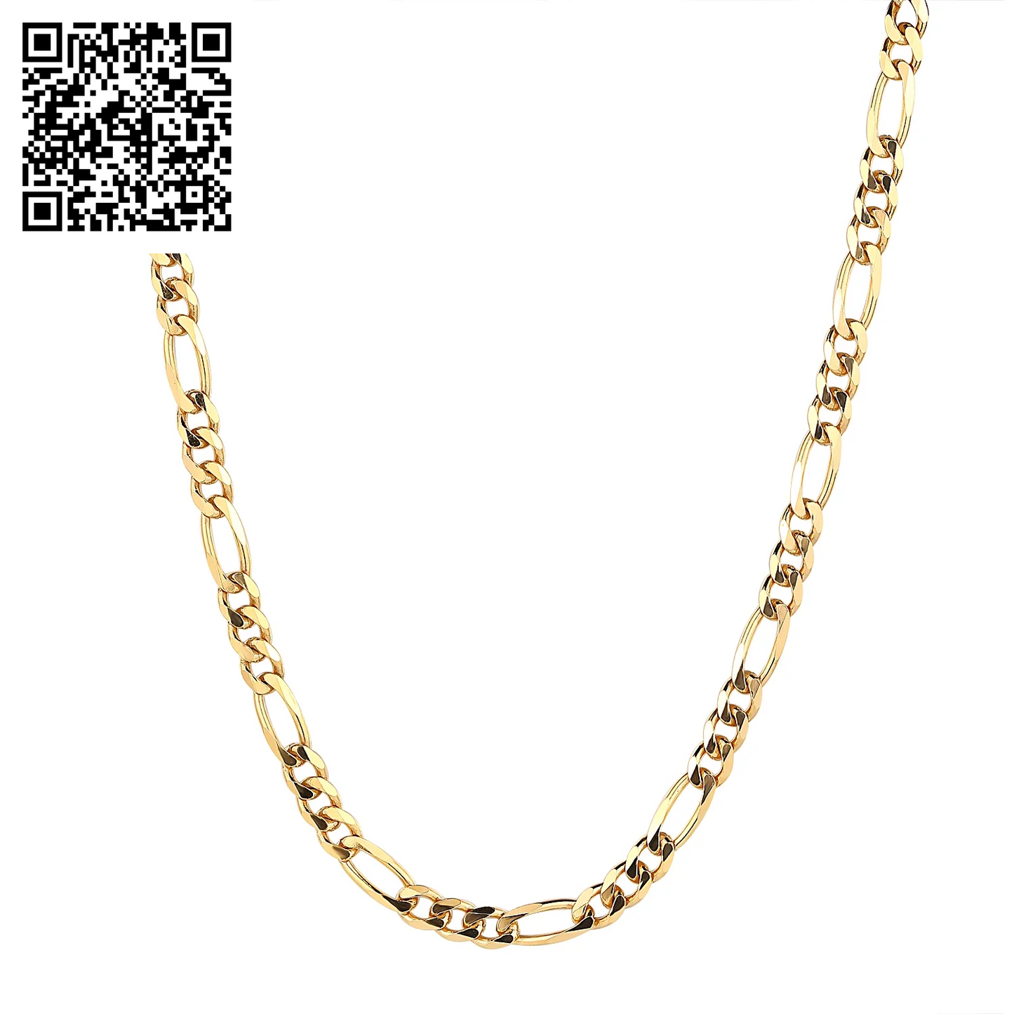 Jordan Blue NYC 14K Gold Plated Sterling Silver Men'S 22" Figaro Chain Necklace