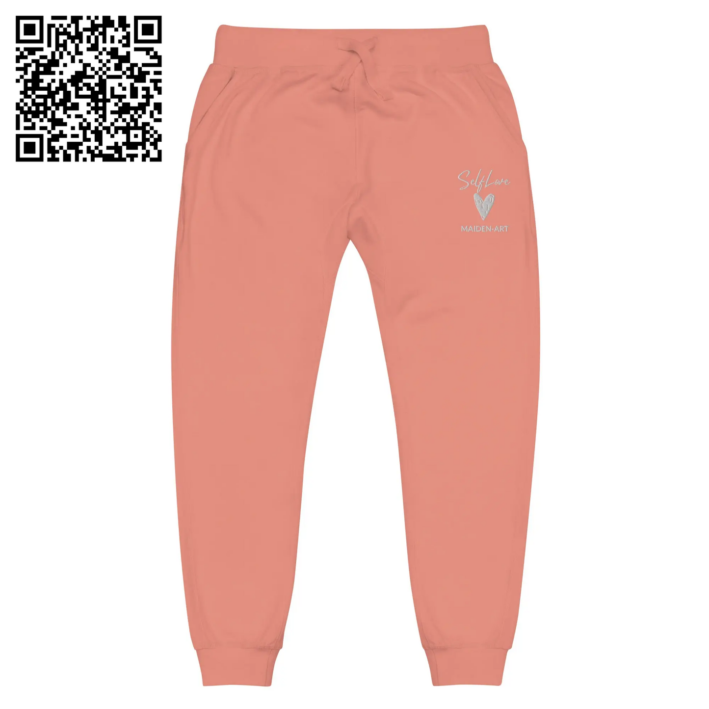 Self Love Unisex Fleece Sweatpants with Embroidery Fashion Sweatpants