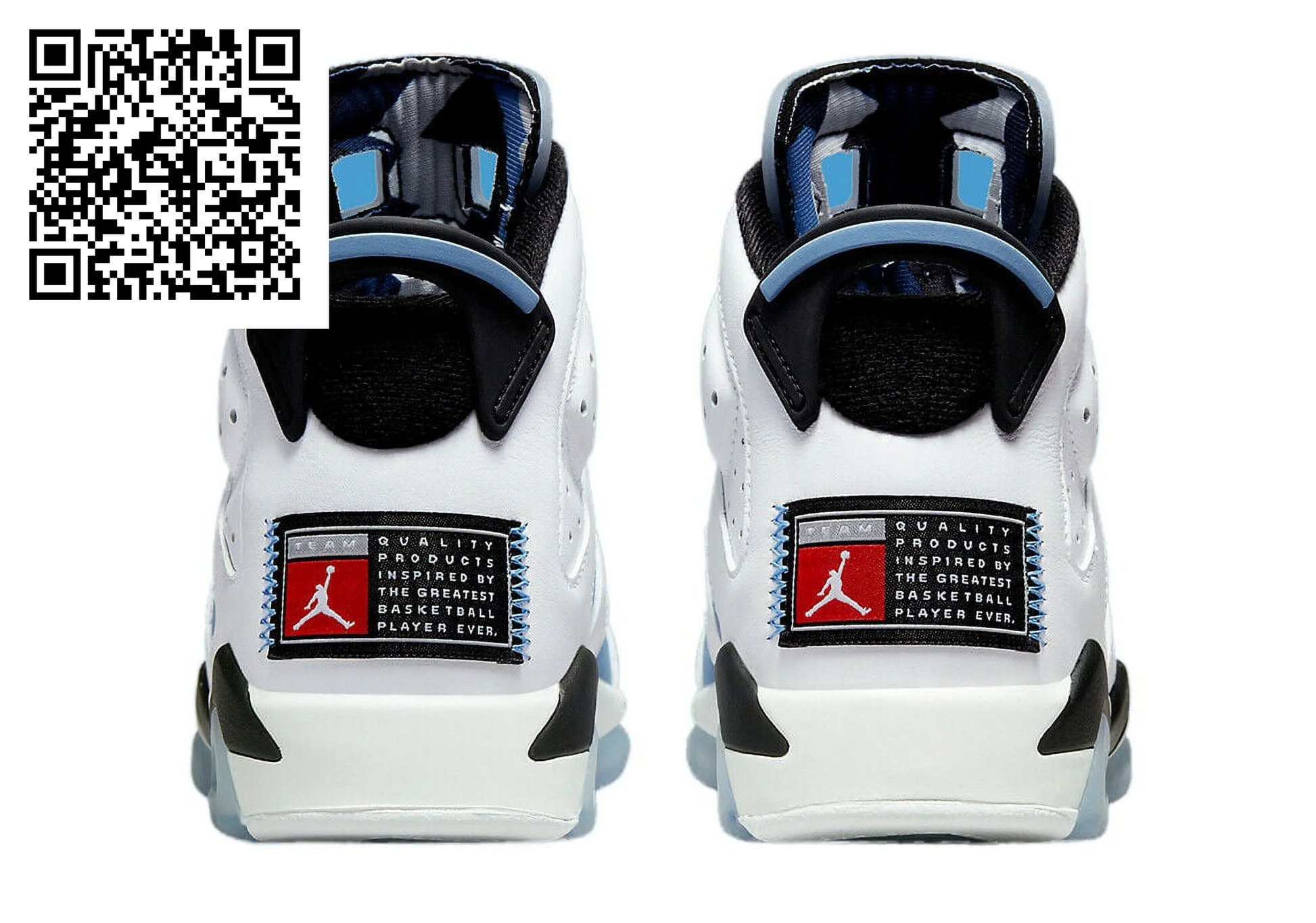 (GS) Air Jordan 6 Retro 'White / UNC University Blue' (2022) 384665-410