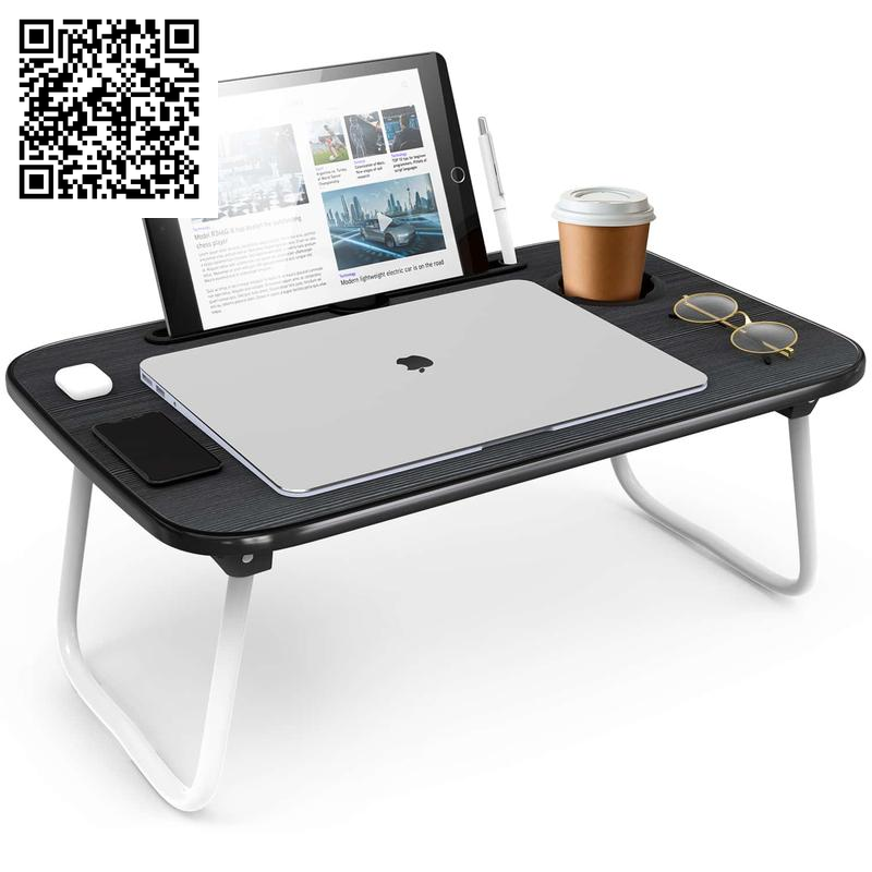 Nestl Lap Desk for Laptop - Foldable Laptop Desk for Bed and Couch, Portable and Lightweight Lap Desk for Bed Breakfast, Working, Reading, and Writing