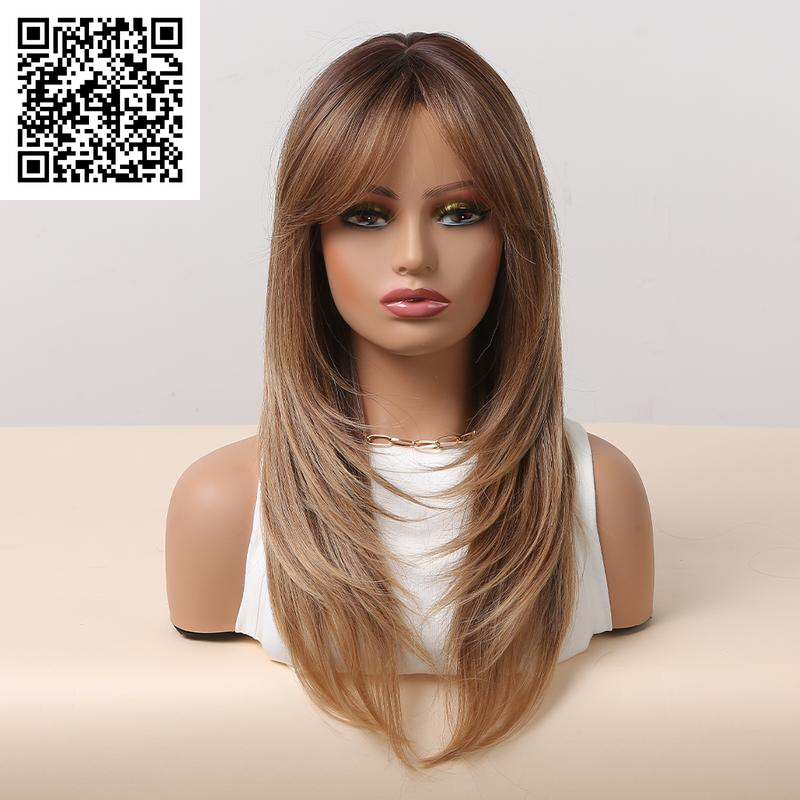 HAIRCUBE 22 Inch Brown Ombre Long Hair for Women