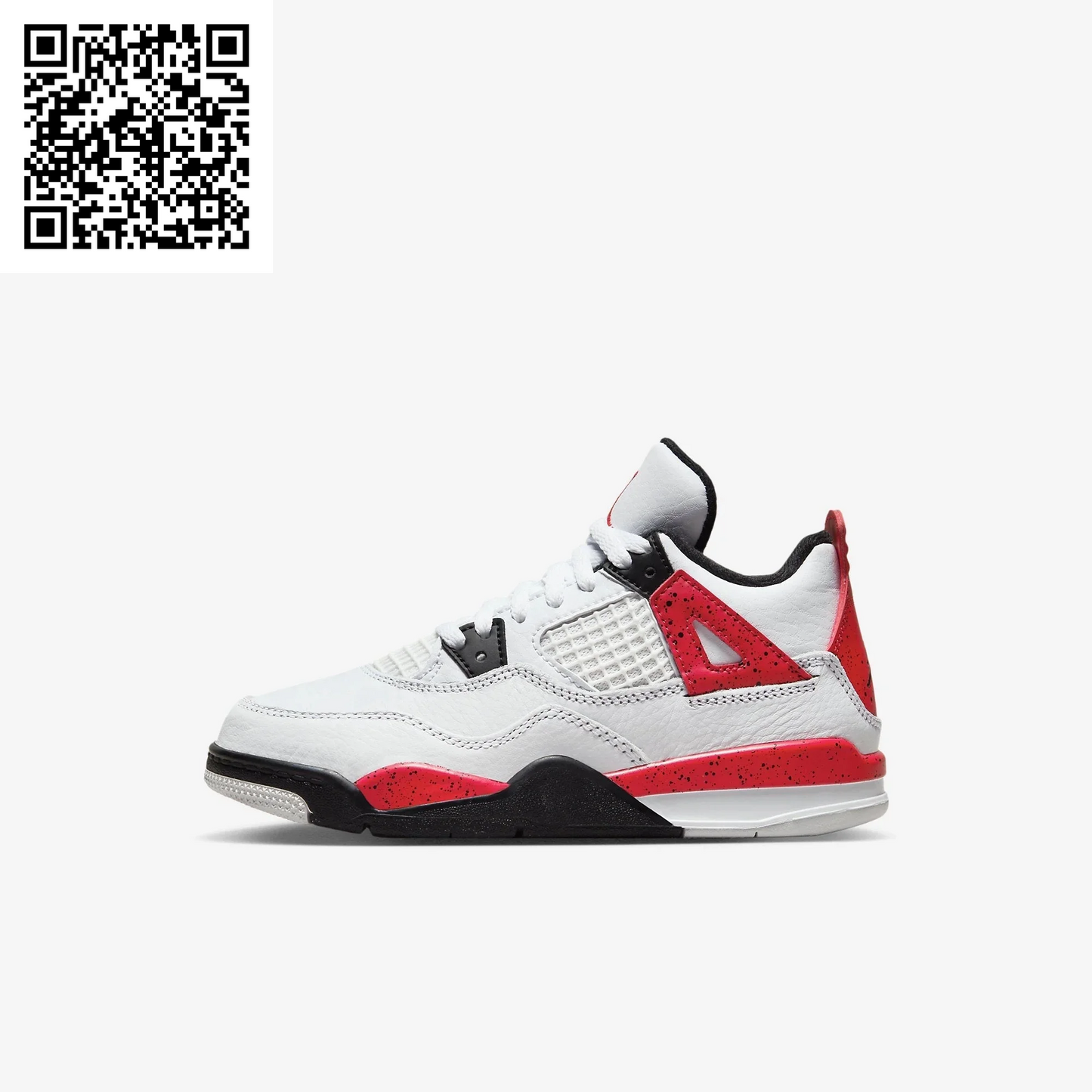 Little Kid'S Jordan 4 Retro White/Fire Red-Black (BQ7669 161) - 13