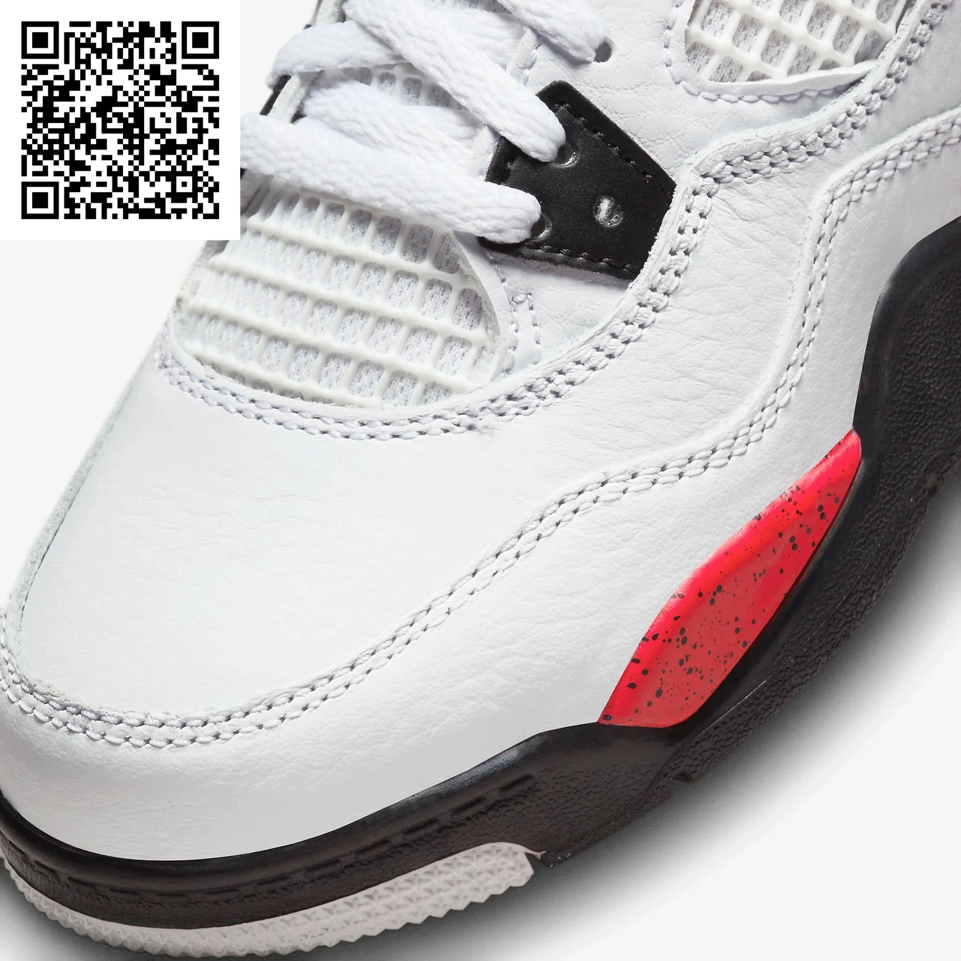 Little Kid'S Jordan 4 Retro White/Fire Red-Black (BQ7669 161) - 13