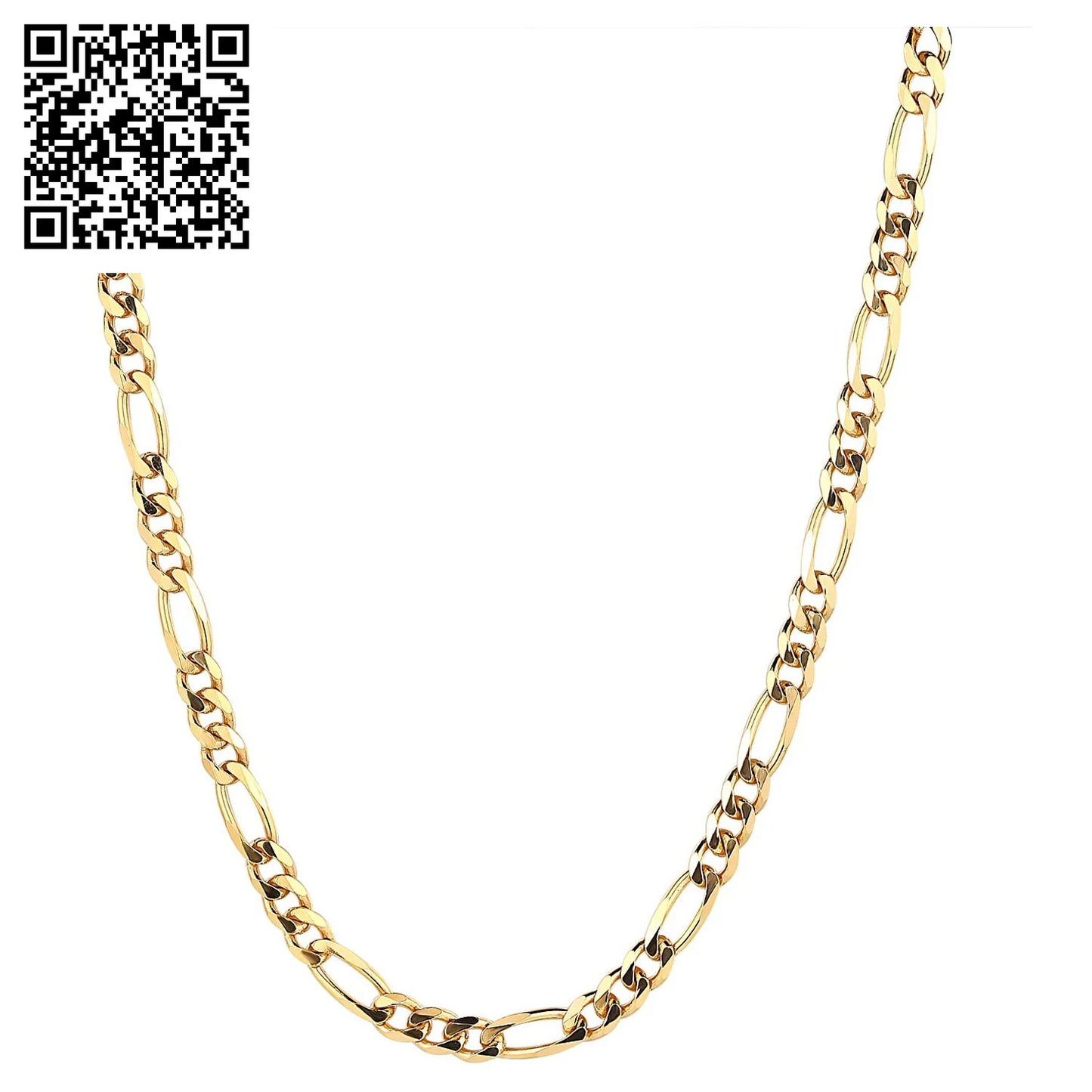 Jordan Blue NYC 14K Gold Plated Sterling Silver Men'S 22" Figaro Chain Necklace