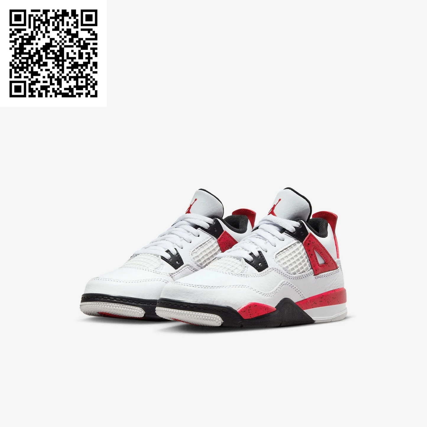 Little Kid'S Jordan 4 Retro White/Fire Red-Black (BQ7669 161) - 13