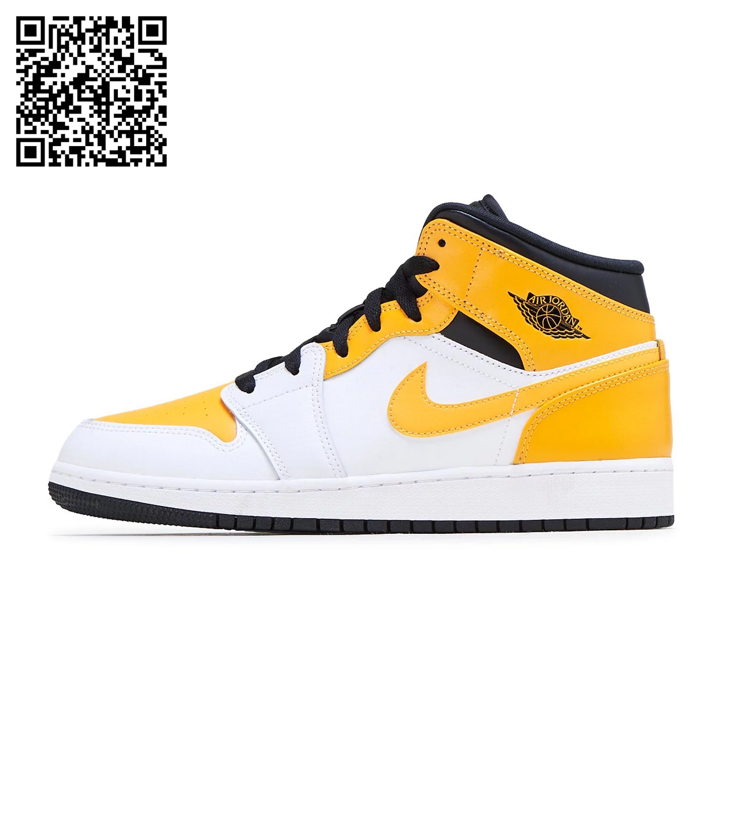 Big Kid'S Jordan 1 Mid "University Gold" White/University Gold-Blk (554725 170) - 6